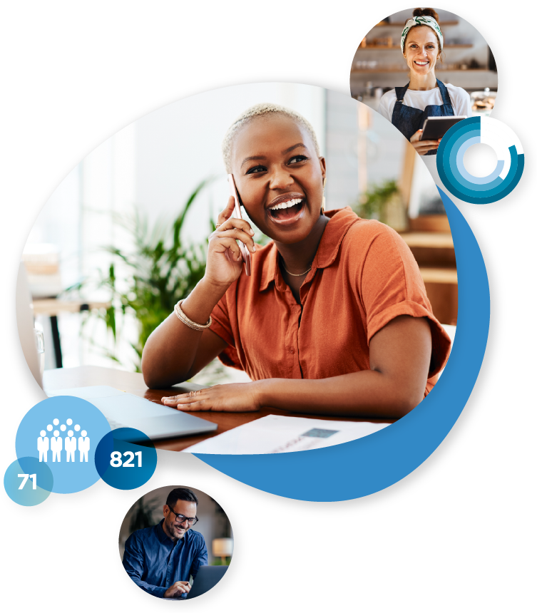 Person thinking in a workspace.