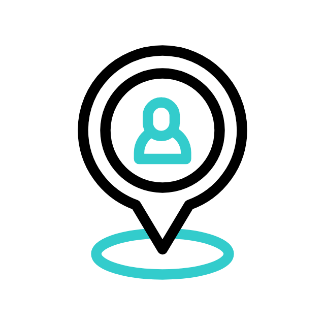 User location icon with person