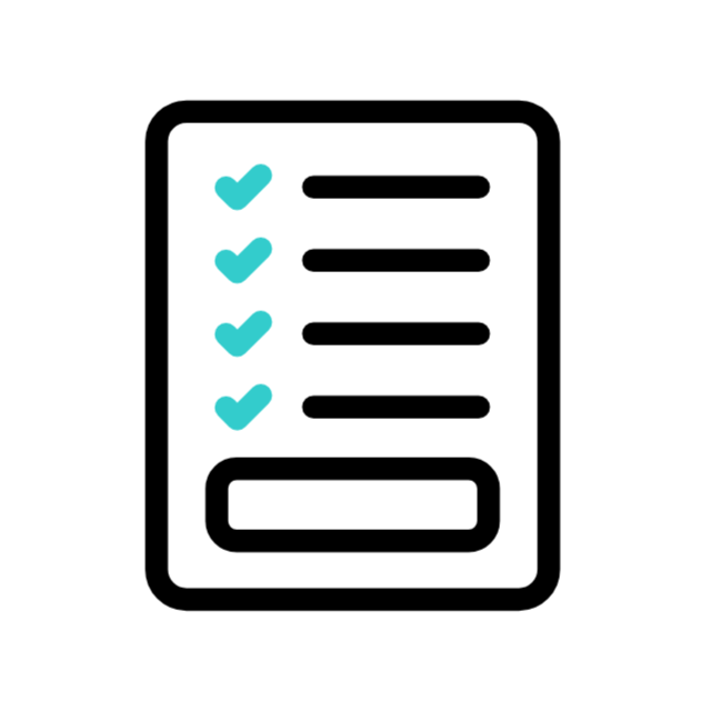 Checklist with completed items.